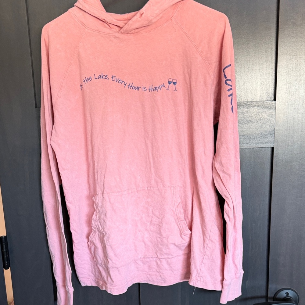 Pink Hooded long-sleeve tee - Lake Chick